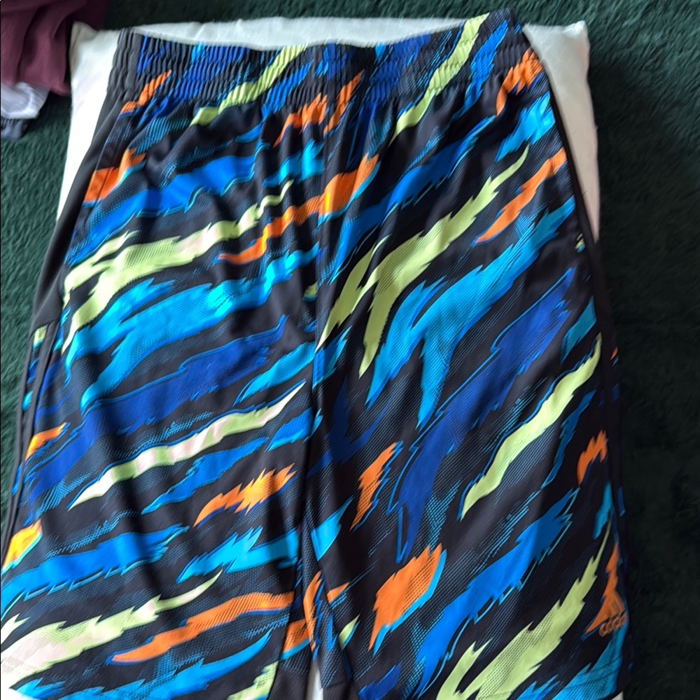 Adidas Vibrant Multicolor Athletic Shorts Boys XL 18-20